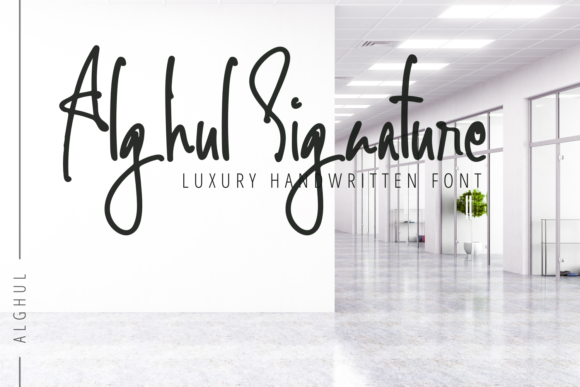 Alghul Signature: A Timeless Handwritten Font for Modern Creativity