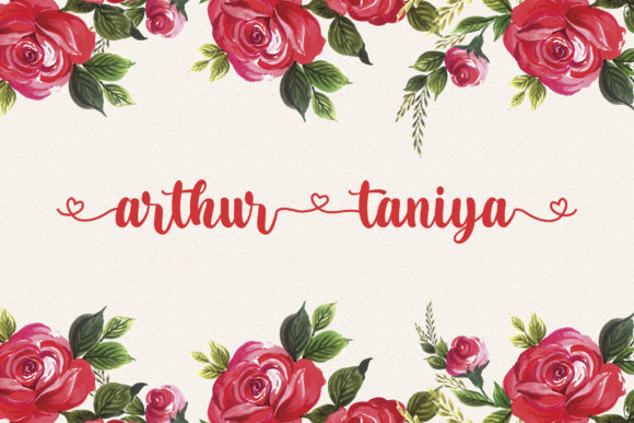 Arthur Taniya Font: A Modern Calligraphic Beauty
