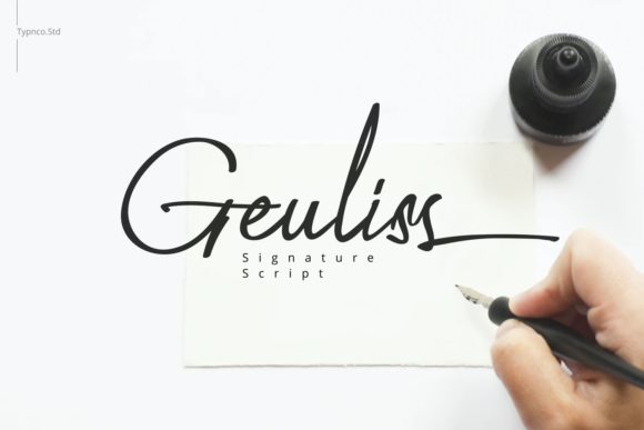 Geuliss: A Stylish Script Font for Modern and Classic Design Projects