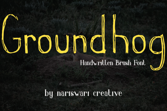 Groundhog: A Simple and Neat Handwritten Brush Font for Modern Creativity