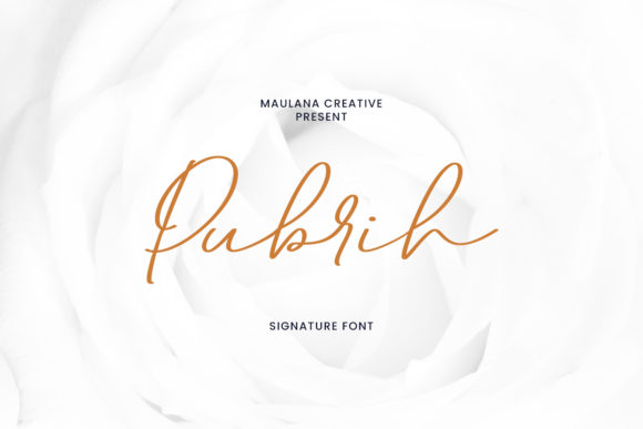 Pubrih: A Stylish Script Font for Design Projects